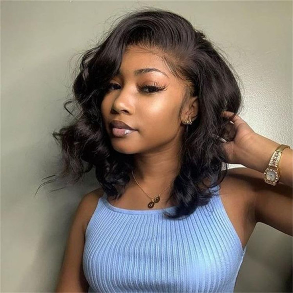 Body Wave Lace Front Bob Wigs Cheap Bob Lace Front Wigs With Baby Hair Short Wigs