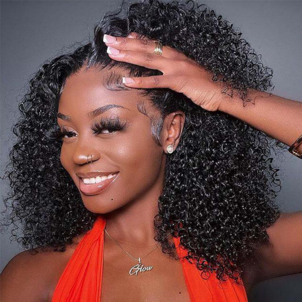 Curly Lace Wigs 250% Density Ready & Go Curly Human Hair Lace Front Wigs
