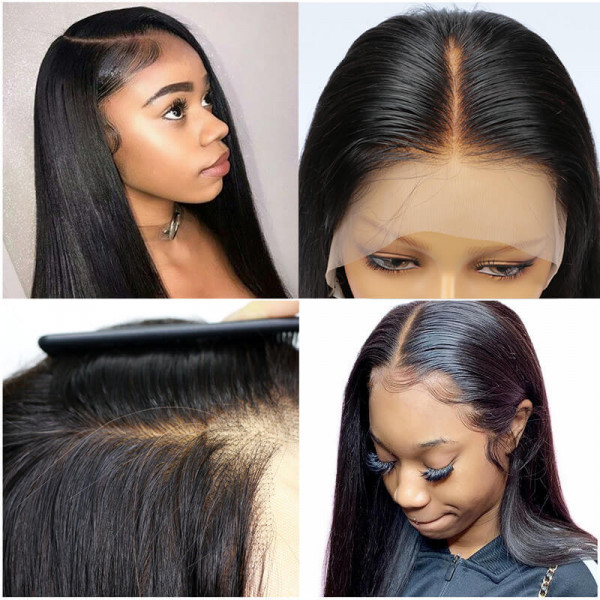 Quality 4*5 Silk Base Wigs Real 100% Human Hair Straight Silk Base Lace Wigs