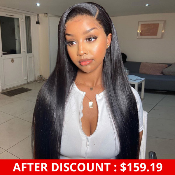Straight Virgin Hair 180% Density 6x6 Lace Wigs Human Hair Lace Wigs