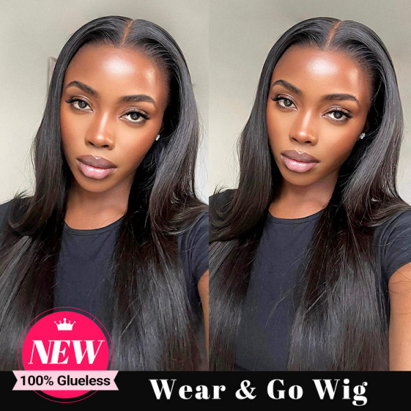 Glueless Wear And Go Wigs - Straight Lace Closure Human Hair Wigs