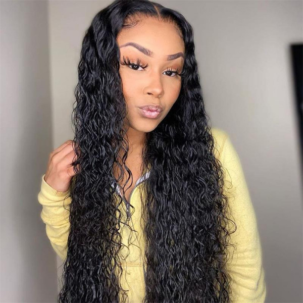 13*6 Frontal Wigs Water Wave Lace Front Wigs Pre Plucked Natural Wave Glueless Wig