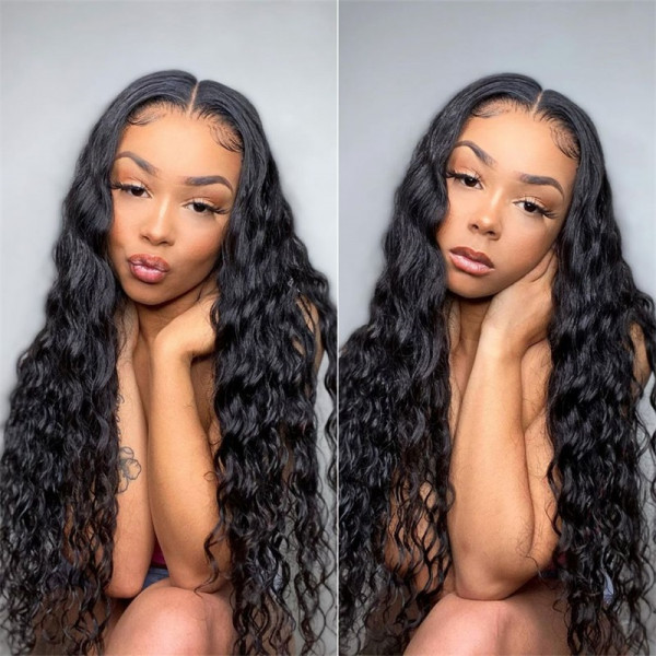 Water Wave Lace Front Wigs 250% Density Hair -West Kiss Hair