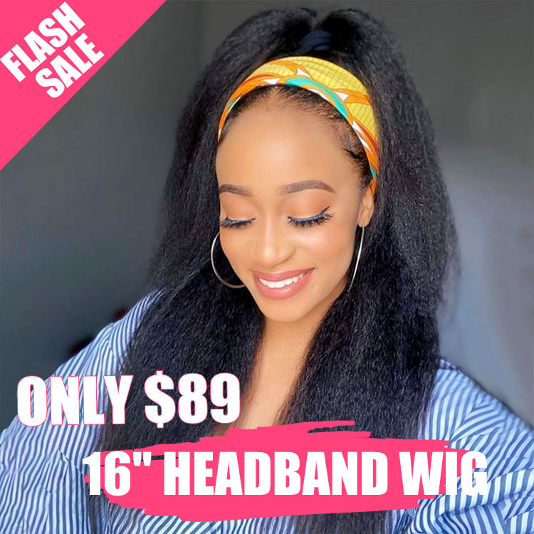 Natural Black Body Wave Kinky Straight Human Hair Wig West Kiss Hair