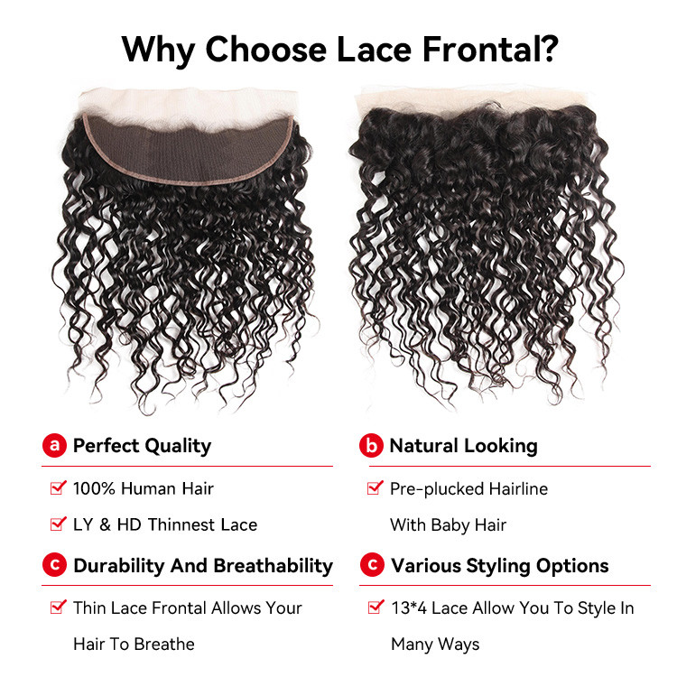 Brazilian Natural Wave Hair 13x4 Lace Frontal -West Kiss Hair