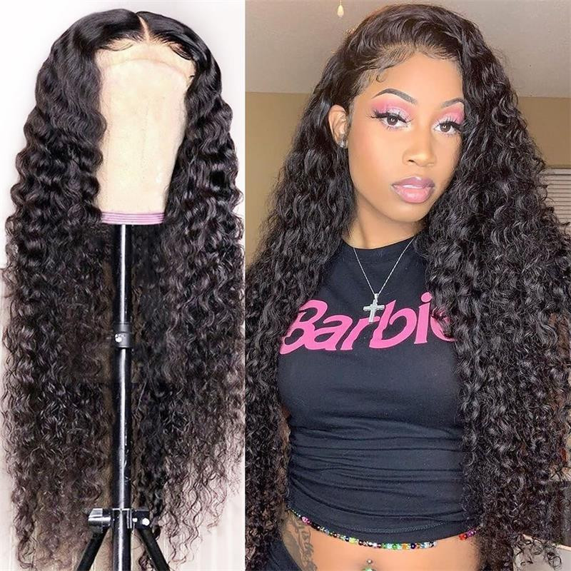 Long Wigs Deep Wave 1636 Inches Human Hair Lace Front Wigs West Kiss Hair