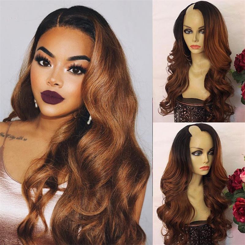 Ombre U Part Wigs 1B/6 Body Wave West Kiss Hair