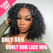 Curly Lace Bob Wigs