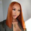 Straight Copper Colored Bob Wigs