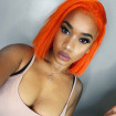 Orange Bob Lace Front Wigs