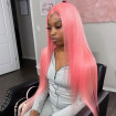 pink lace front wig