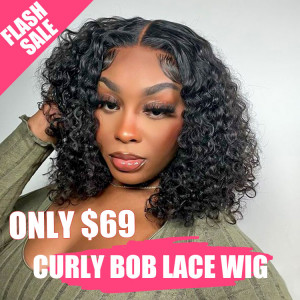Curly Lace Bob Wigs