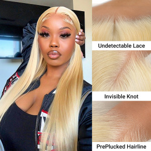 Blonde Straight Transparent Lace Frontal