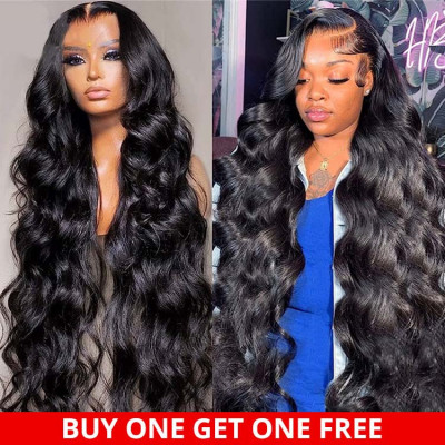 Skin Melt HD Lace Wigs Body Wave 13*6 Lace Front Wigs Real Hair Transparent Wigs 