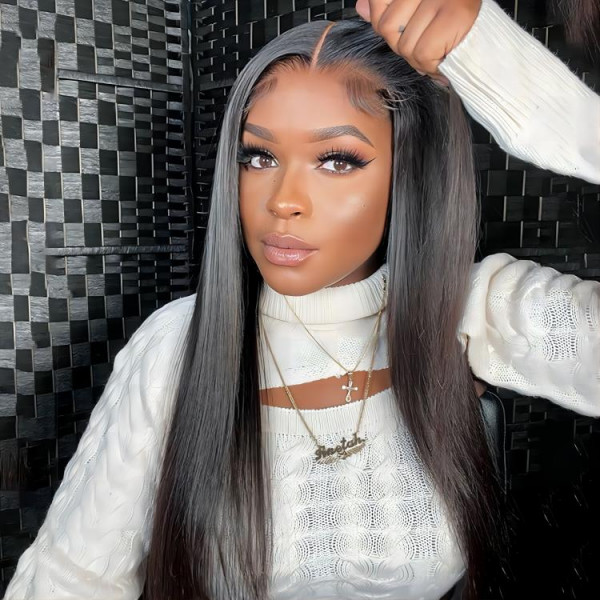 Straight Human Hair Lace Wigs