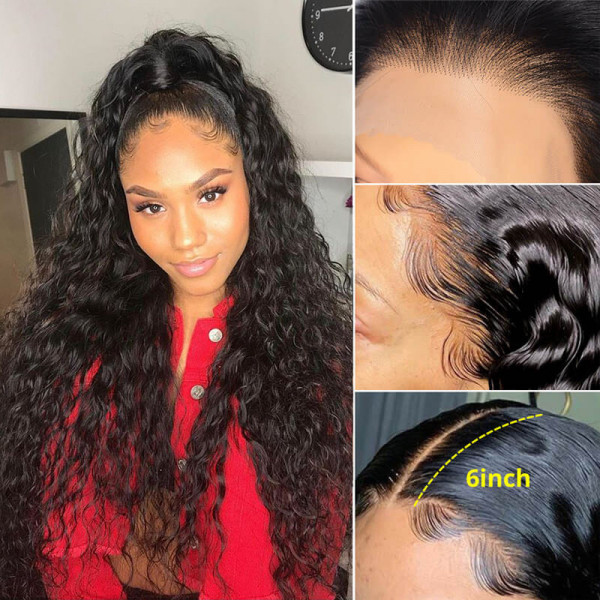 13*6 Frontal Wigs Water Wave 