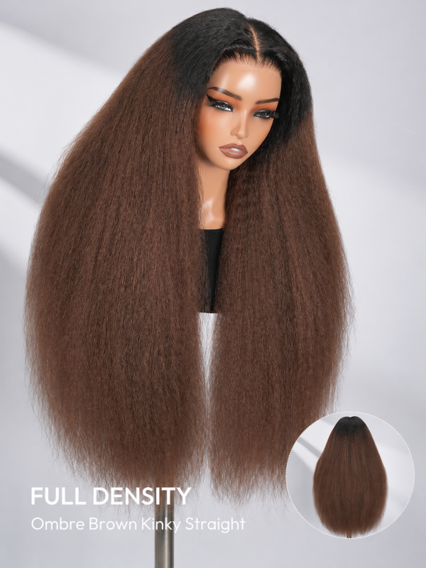 Brown Ombre Yaki Wig