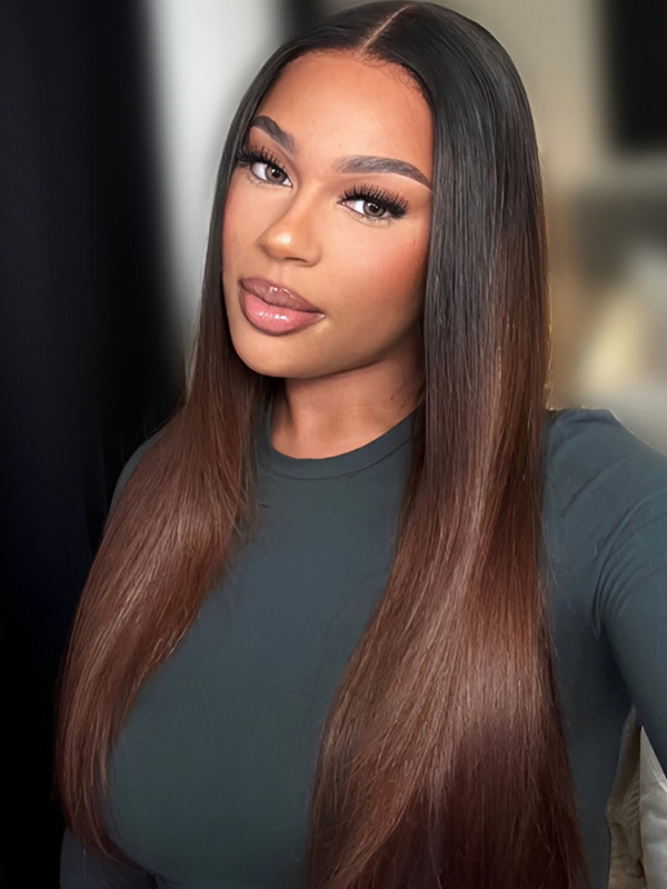 Brown Ombre Staight Wig