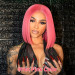 Hot Pink Bob Lace Wigs