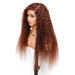 Reddish Brown Kinky Curly Lace Wig