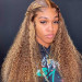 Balayage Highlight Curly Human Hair Wig