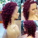 Burgundy Curly Lace Front Wig
