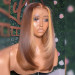 Skunk Stripe Layered Lace Wig