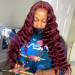 Red Crimped Lace Front Wig