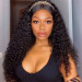 Curly  U Part  human hair Wigs