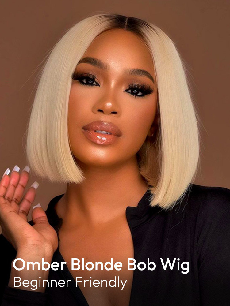 613 Bob Wigs Ombre Straight Lace Front Wigs -West Kiss Hair