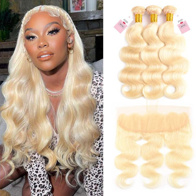 Human hair 613 bundles with frontal cheap