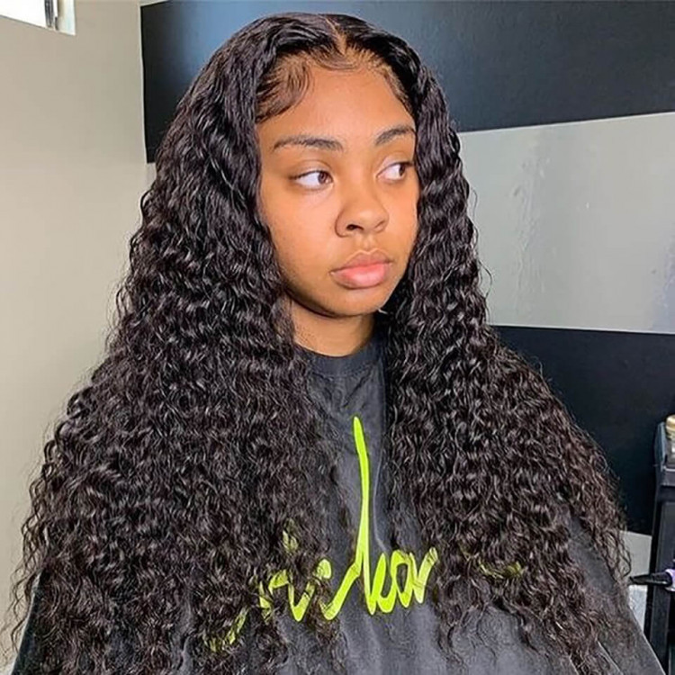 Deep Wave Lace Front Wig 250 Density Hair West Kiss Hair