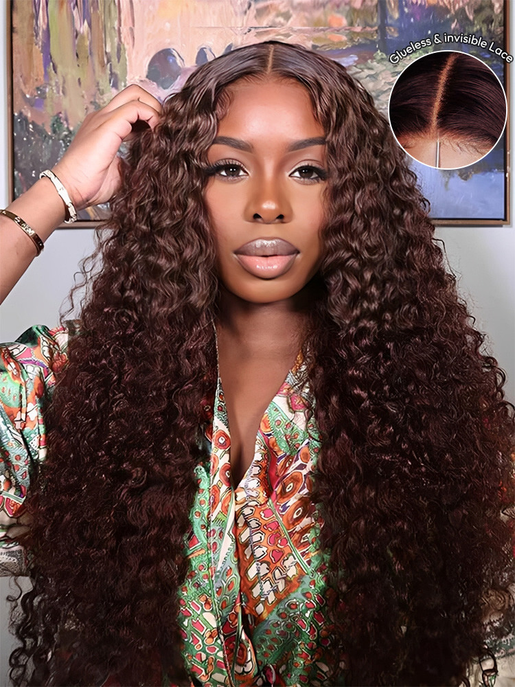 Brown Curly Hair Wig Long Brown Lace Front Wigs -West Kiss Hair display picture 3