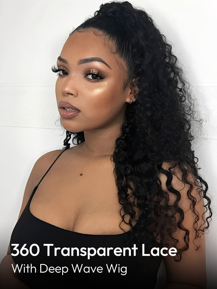 360 Lace Frontal Deep Wave Glueless Wigs -West Kiss Hair display picture 3