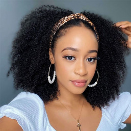 ✨NWT Headband Wig Synthetic Short Afro Kinky Curly 717pYepxL-L._AC_UF350,  main image 4