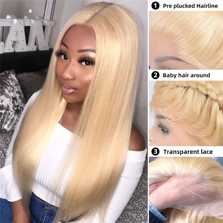 613 Blonde Lace Front Wigs Human Hair 