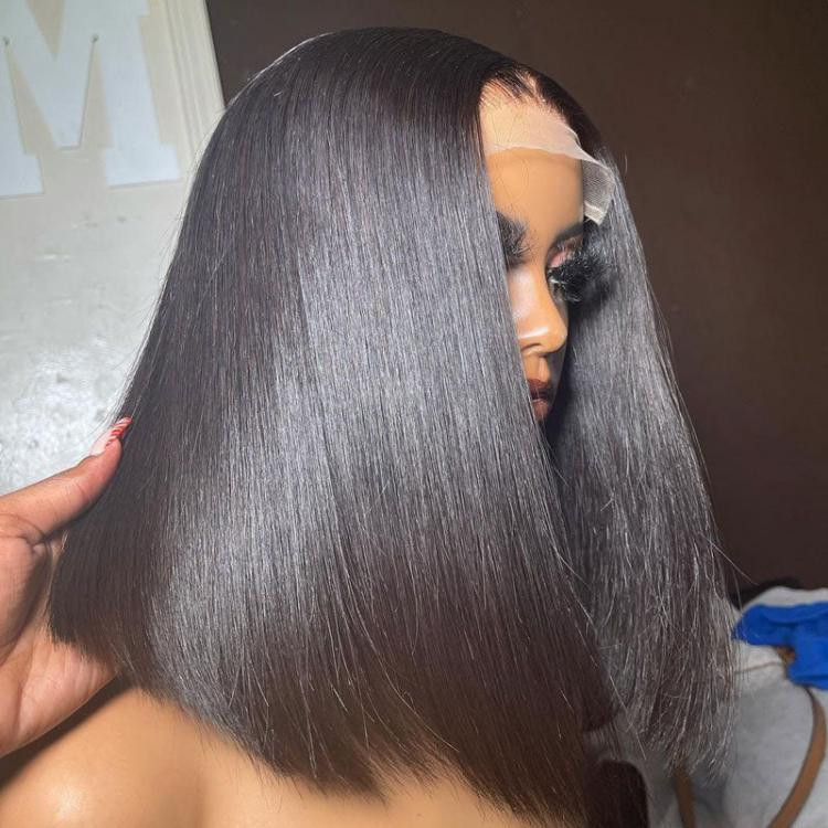 Straight Hair Short Bob Lace Front Wigs West Kiss Hair