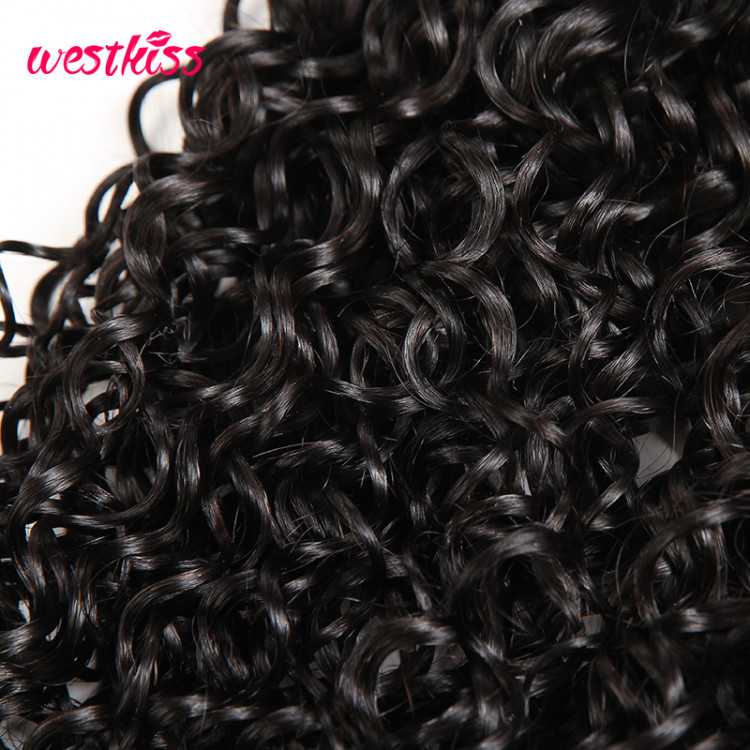 Curly Hair 3PC Weaves With 4x4 Lace Closures -West Kiss Hair Curly Hair 3PC Weaves With 4x4 Lace Closures -West Kiss Hair