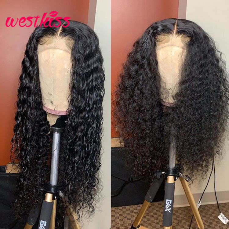 Glueless Curly Hair Lace Frontal Wigs 
