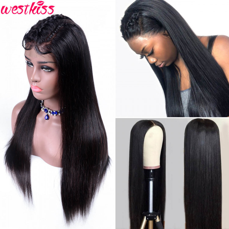 Best Quality Straight Hair 180 Density Full Lace Wigs Real Human Hair Wigs For Black Women West Kiss Hair