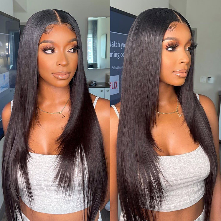 Layered Straight Lace Front Human Hair Wig -West Kiss Hair