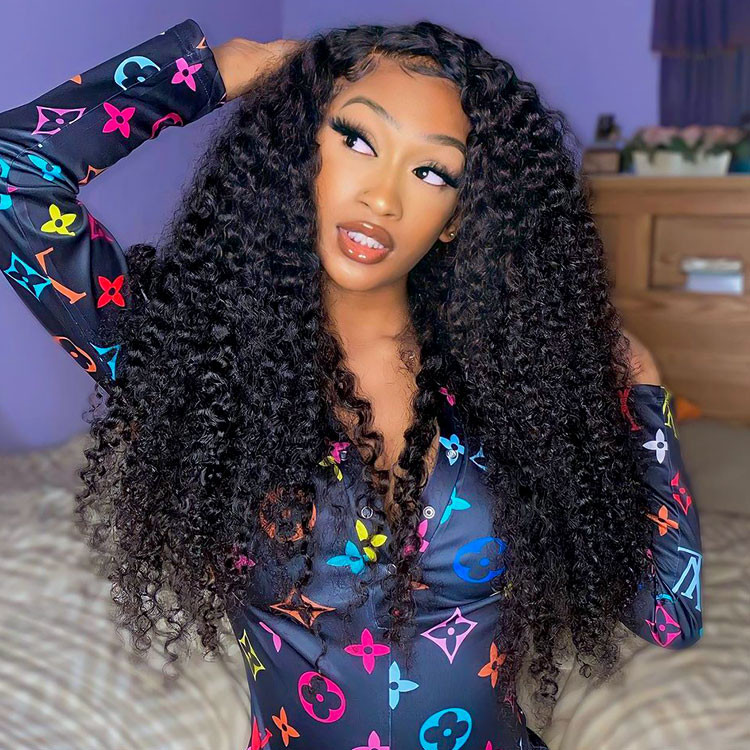 Long Curly Human Hair 16 inch -36 inch Lace Front Wig -West Kiss Hair
