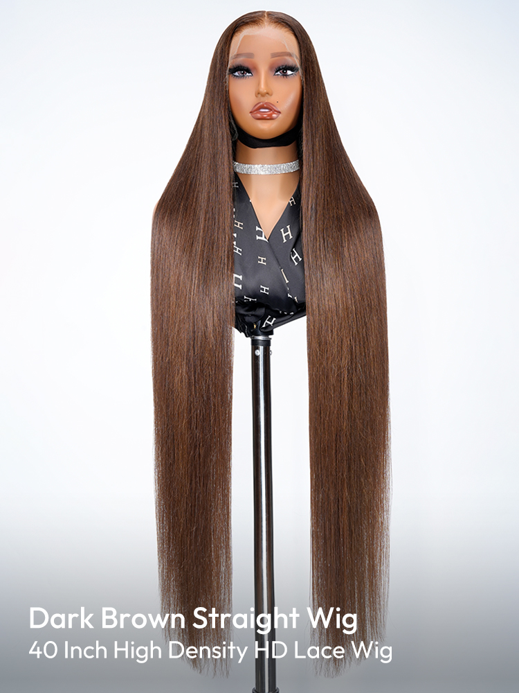 Dark Brown Straight Long Wig Dark Brown Straight Long Wig
