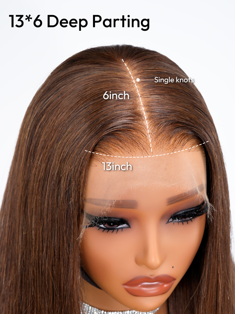 13*6 Deep Parting Dark Brown Long Wig 13*6 Deep Parting Dark Brown Long Wig