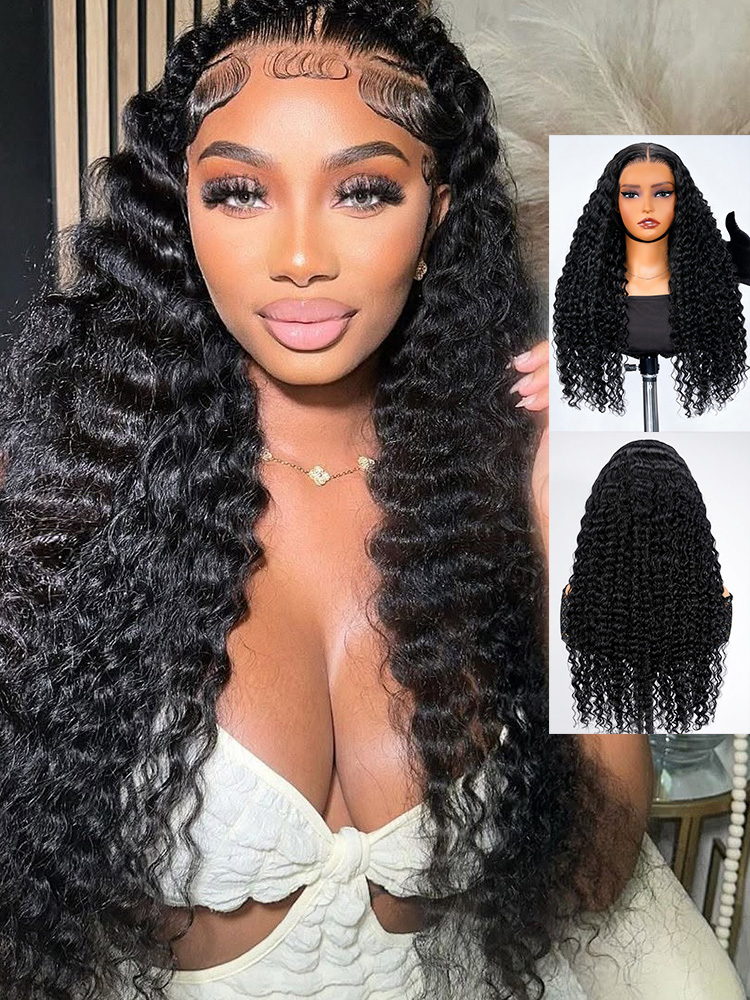 Black Deep Wave Wigs