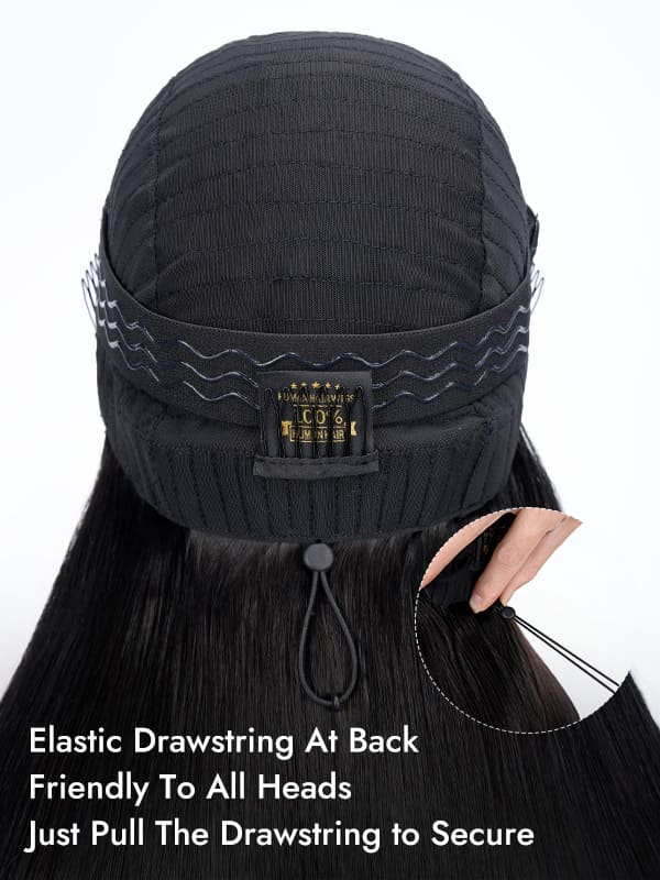 Elastic Drawstring At Back