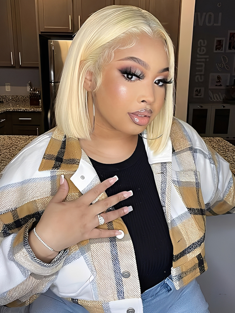 Platinum Blonde Short Bob Wigs Platinum Blonde Short Bob Wigs