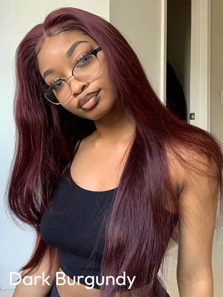 Dark Burgundy Straight Wig
