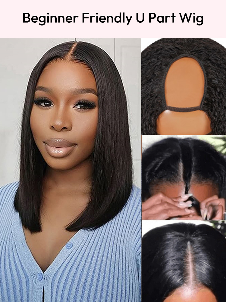 Straight U Part Bob Wig