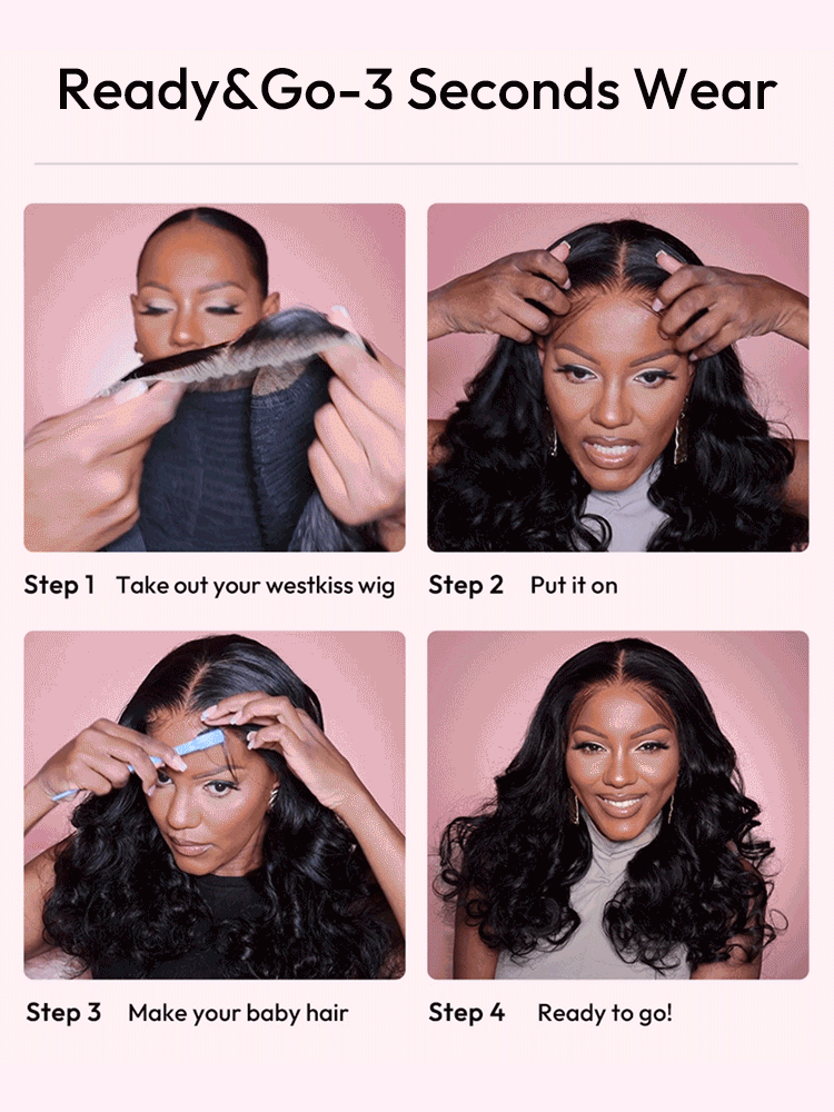 Kinky Straight Wig 3 Seconds Wear